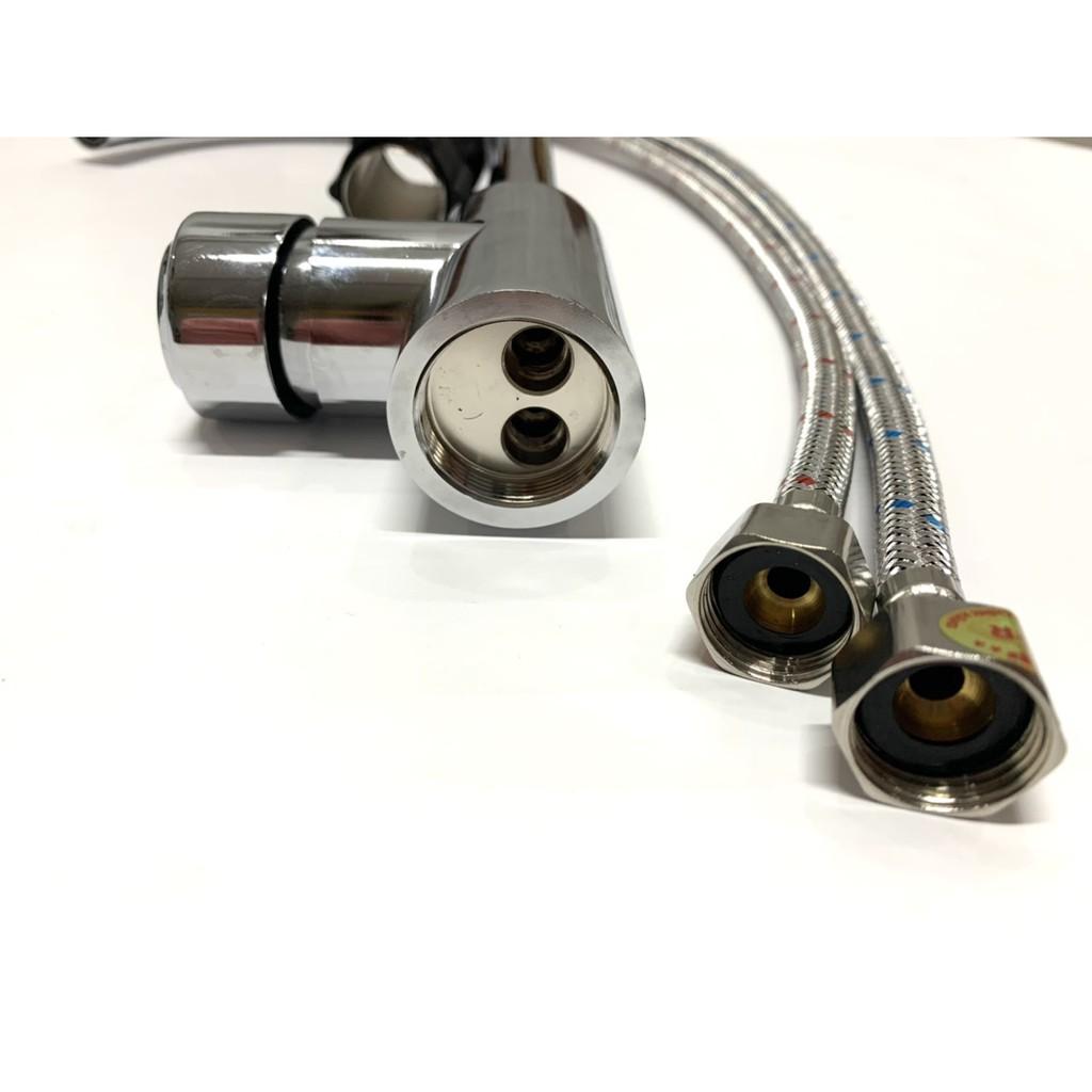 Vòi Rửa Chén Bát Nóng Lạnh Gắn Chậu Xi Bóng Phi 24mm