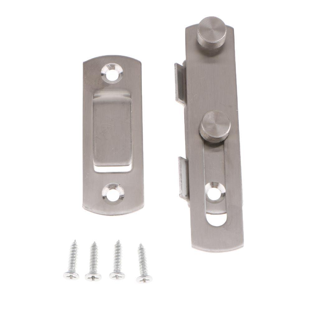 4" Stainless Steel Sliding Door Buckle Lock Door Window Gate Latch Guard