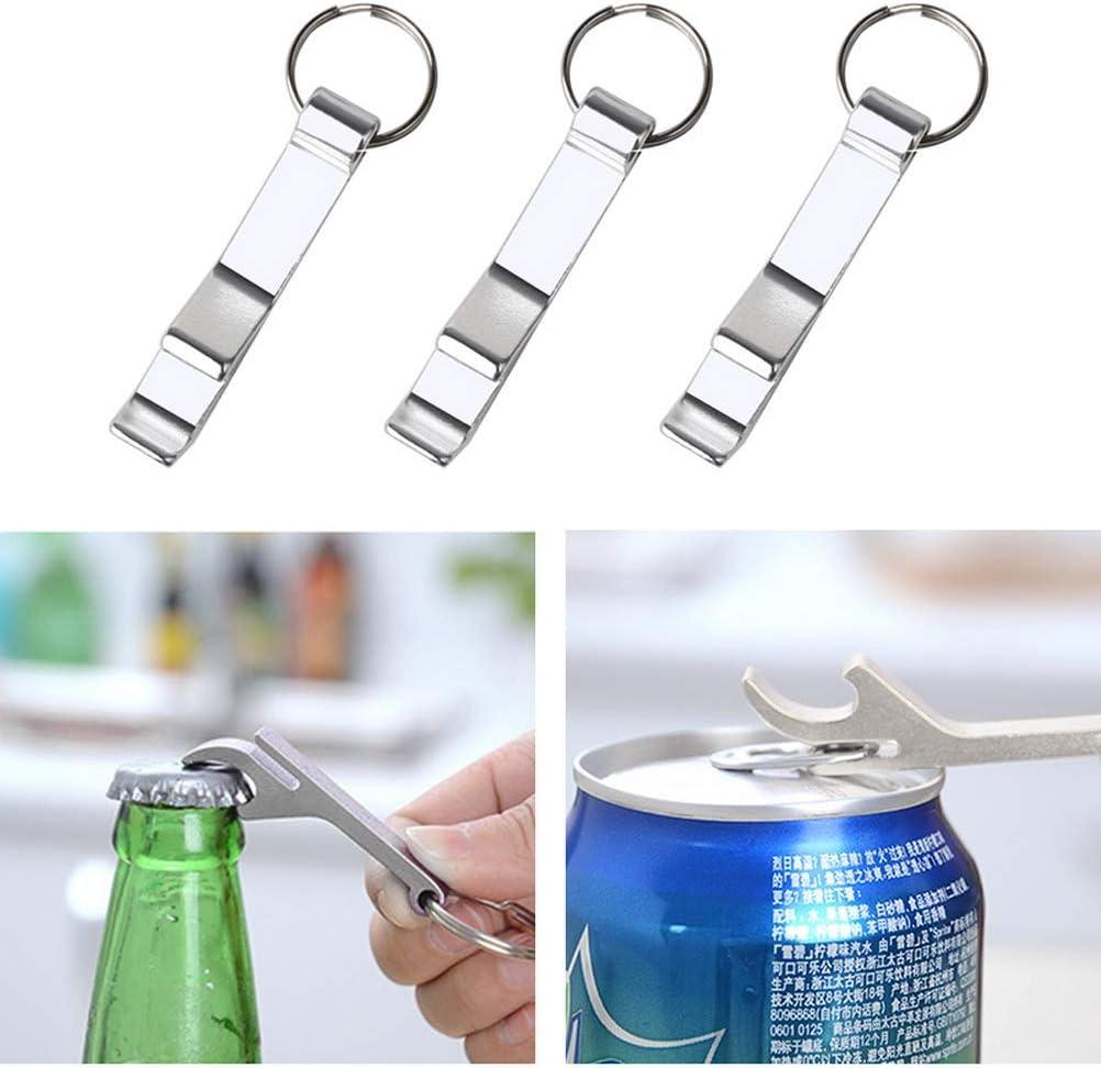 8 cái Dụng Cụ Khui Bia, Dụng Cụ Mở Nắp Chai Kim Loại Móc Khóa Dụng Cụ Mở Nắp Hộp Khui Bia Hộp