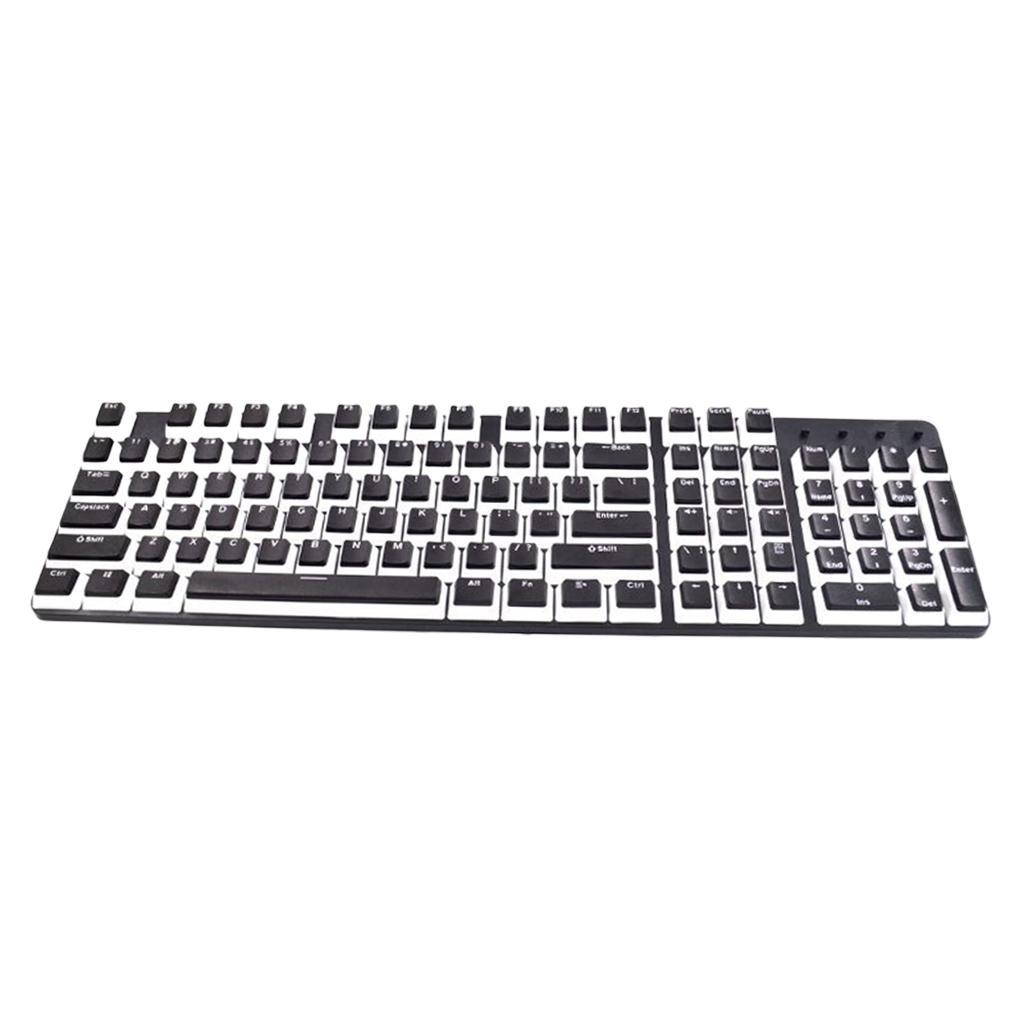 Pudding Keycaps Set 104Keys Doubleshot for Office Home Gaming Typing