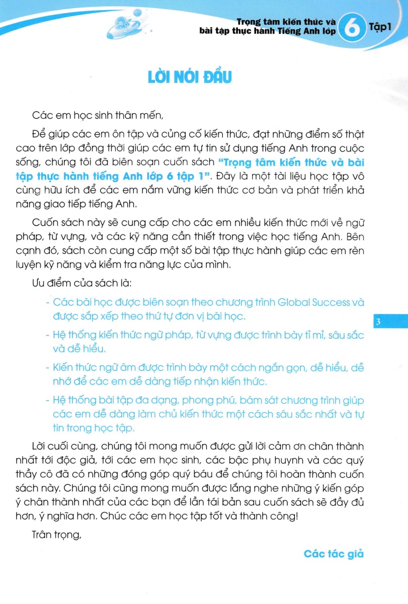 The Langmaster - Trọng Tâm Kiến Thức Và Bài Tập Thực Hành Tiếng Anh Lớp 6 Tập 1 - Global Success_MT
