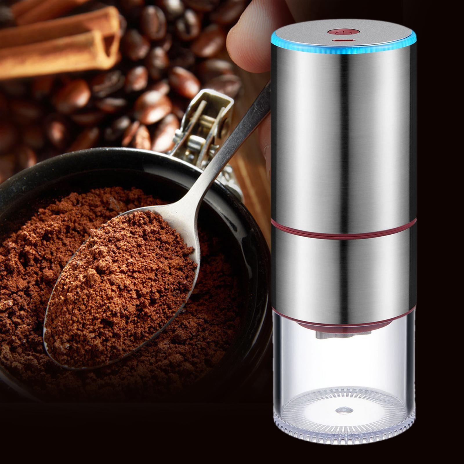 Electric Coffee Grinder Stainless Steel Whole Bean Burr Tool for Camping