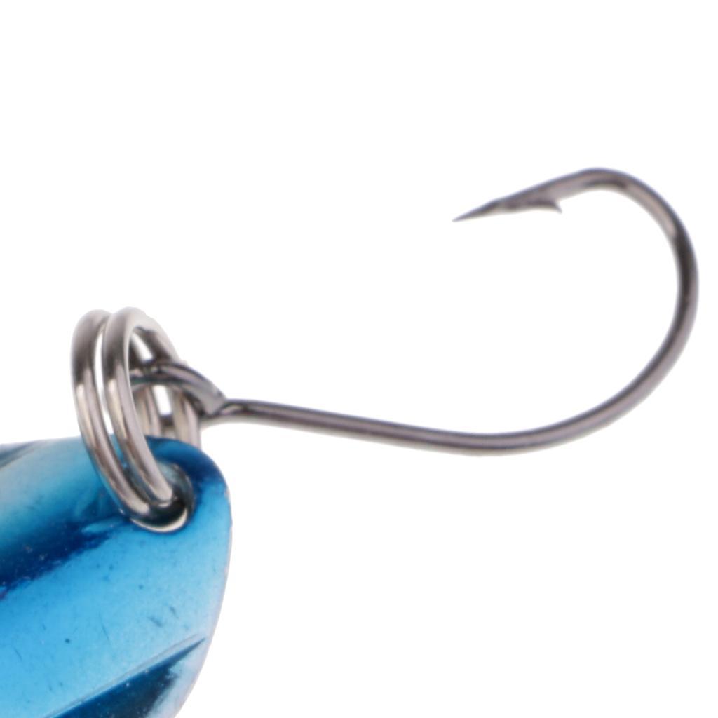 6 Pieces Artificial Metal Fishing Spoon Lures and 10pcs Crankbait Hard Lures