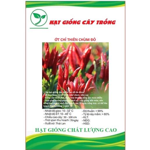 Hạt giống ớt chỉ thiên chùm đỏ siêu cay CT317 - Gói 30 hạt