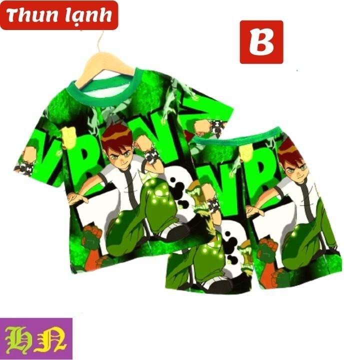 Bộ quần áo bé trai hình Ben 10 từ 10-55kg - Vải thun lạnh - HNStore115