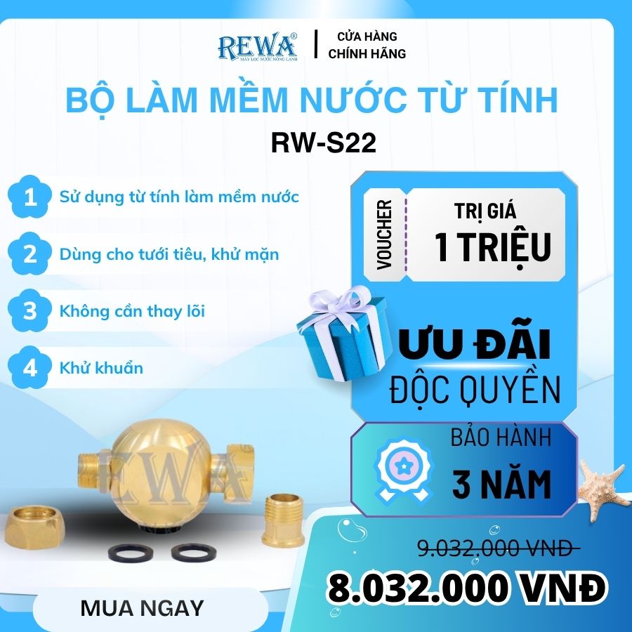 Bộ lọc nước sinh hoạt bằng từ tính RW-S22