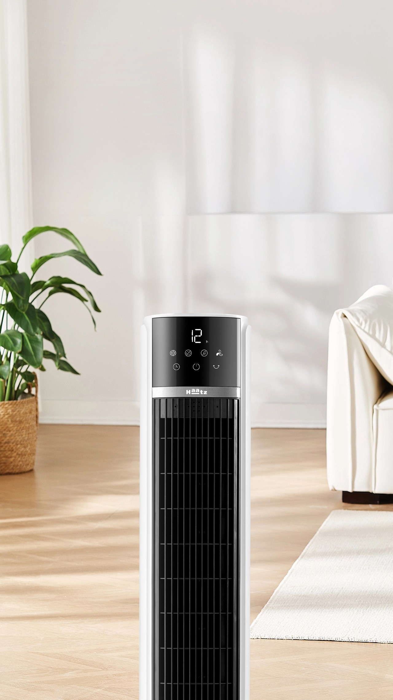 (MODEL NEW 2026) Máy Làm Mát Lọc Khí Ion Âm Haatz HydroIon Breeze Cooler HBC350 Quạt Tháp Haatz Điều Khiển Từ Xa - Hàng Chính Hãng