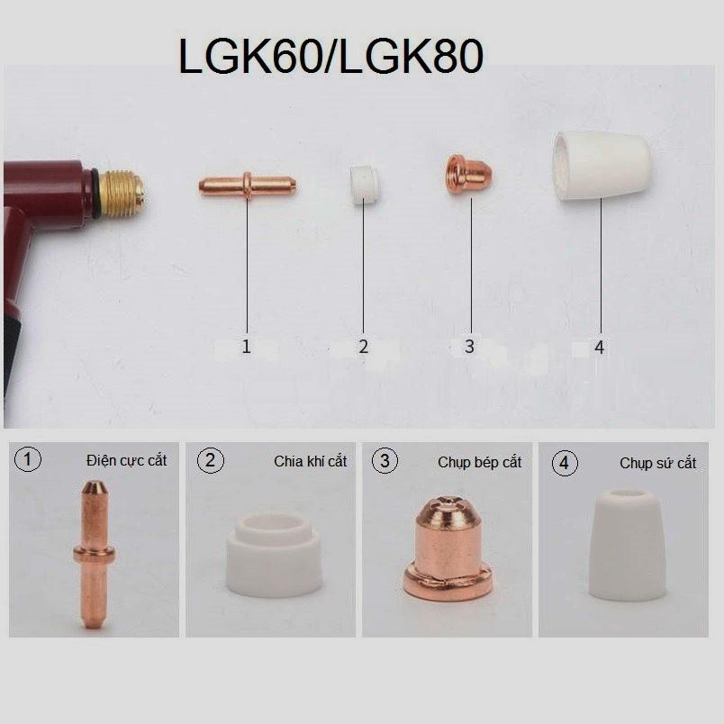 Sứ cắt plasma KLG80 - Chụp khí cắt plasma LGK80