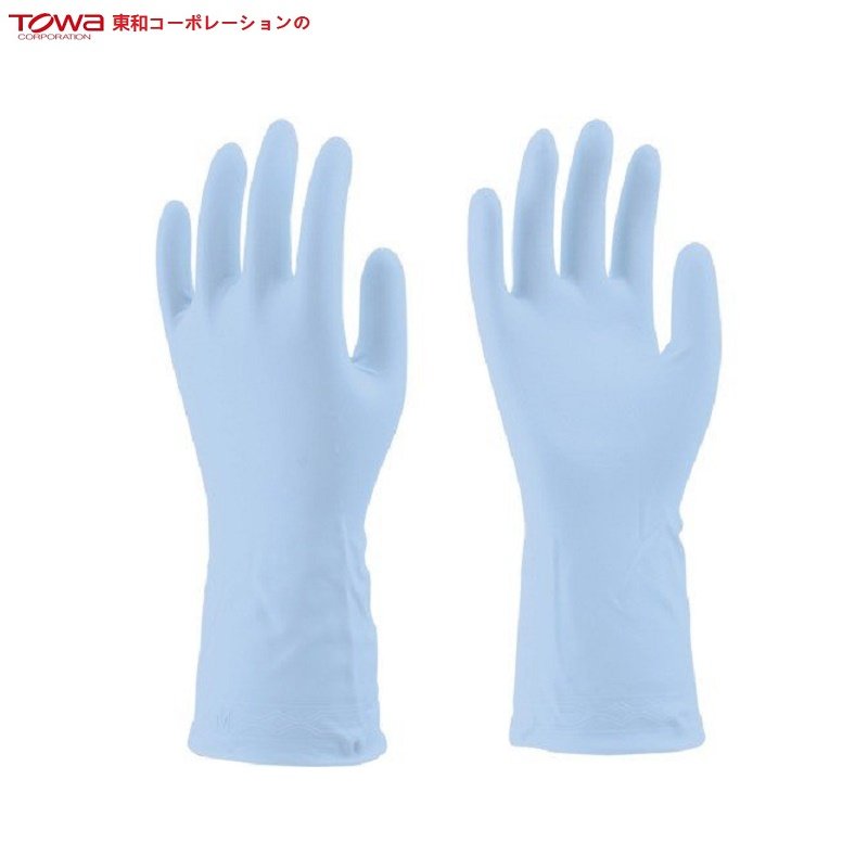 Găng tay Towa cao su tự nhiên đa dụng size M,L màu xanh - Hàng Nhật Nội địa - Made in Japan