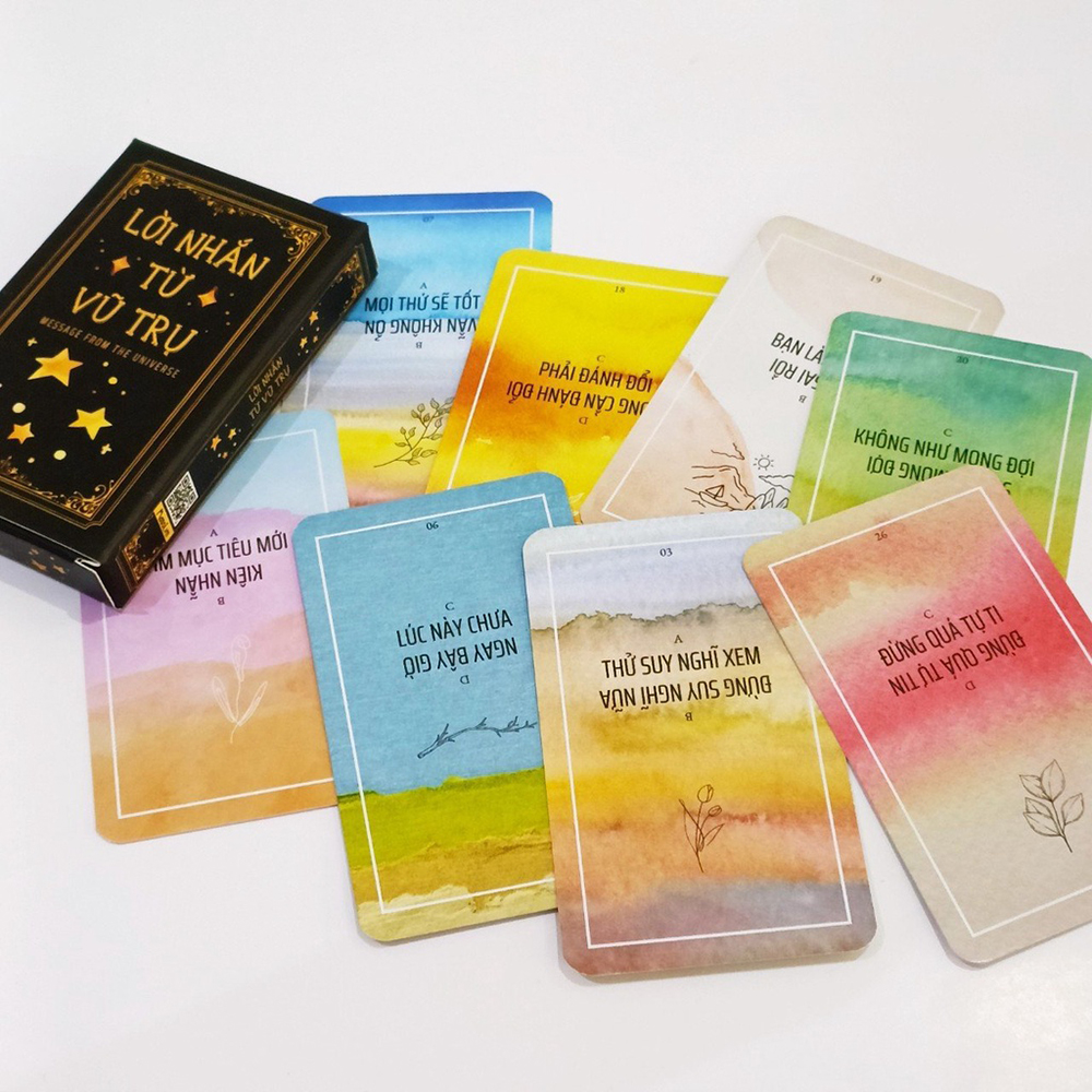 Bộ bài LỜI NHẮN TỪ VŨ TRỤ gồm 36 lá, bộ bài TIÊN TRI nhẹ nhàng với những lời khuyên hữu ích