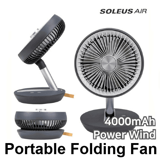 Quạt bàn tích điện gấp gọn mini SOLEUS AIR AIR603FF Made in Korea