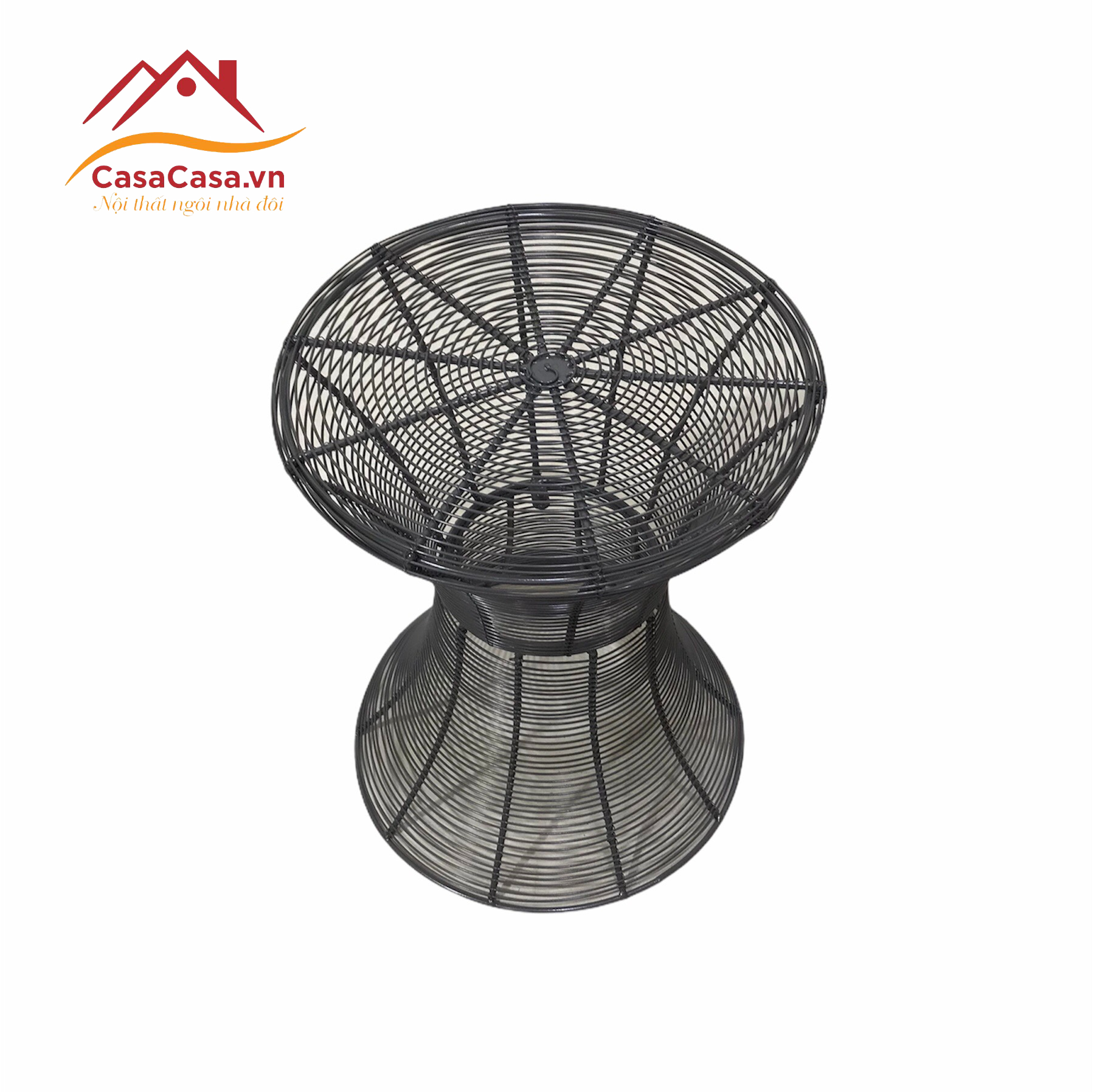 BÀN SẮT TRÒN DÁNG ELIP - BÀN ĐỂ CHẬU CÂY DECOR TRANG TRÍ DÀNH CHO SÂN VƯỜN, QUÁN CAFE, HOMESTAY, RESORT - CH2767Xám
