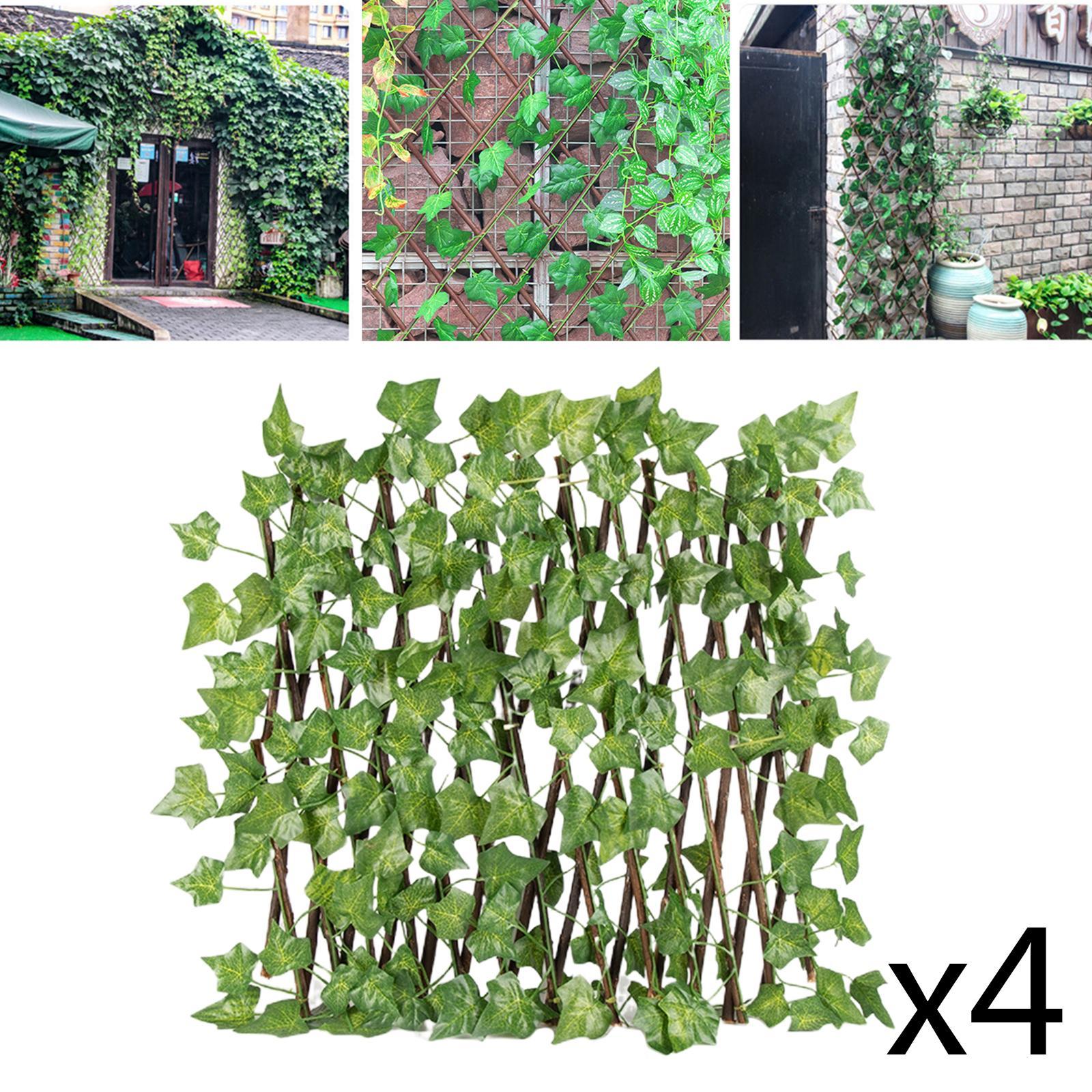4x Retractable Garden Fence Privacy Screen Outdoor Sweet Potato Leaves