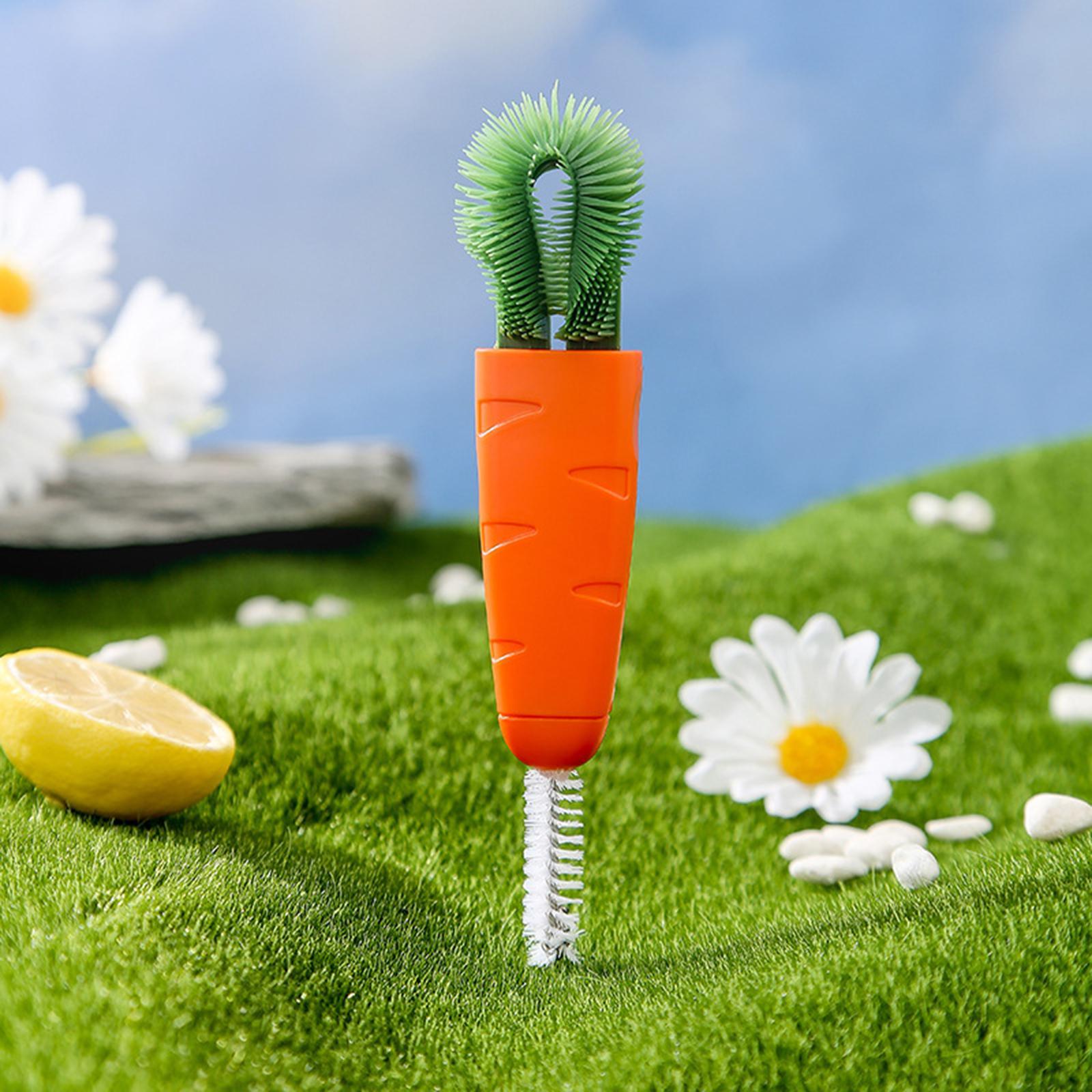 Creative Carrot Shape Cup Brush for Bottle Mouth Cover Lid