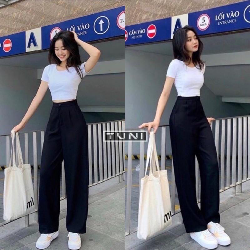 Quần Baggy Kaki bigsize suông Nữ Size 30 đến 35 Ms 106