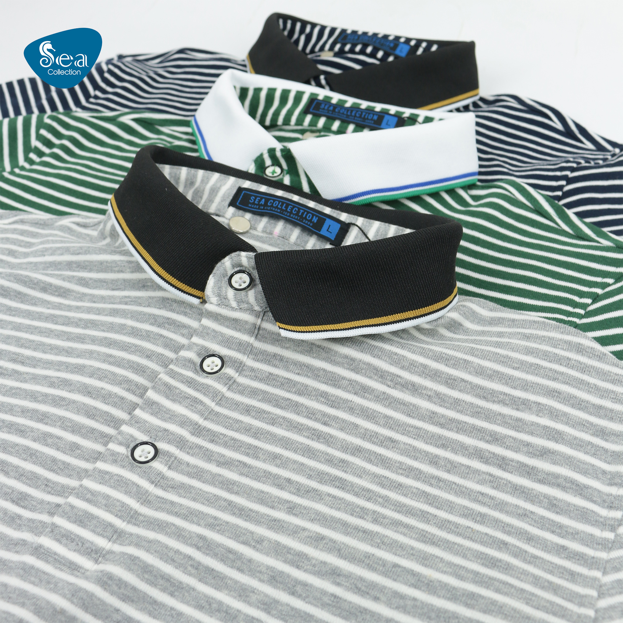 Áo Thun Polo Nam Sea Collection Sọc Ngang 12128