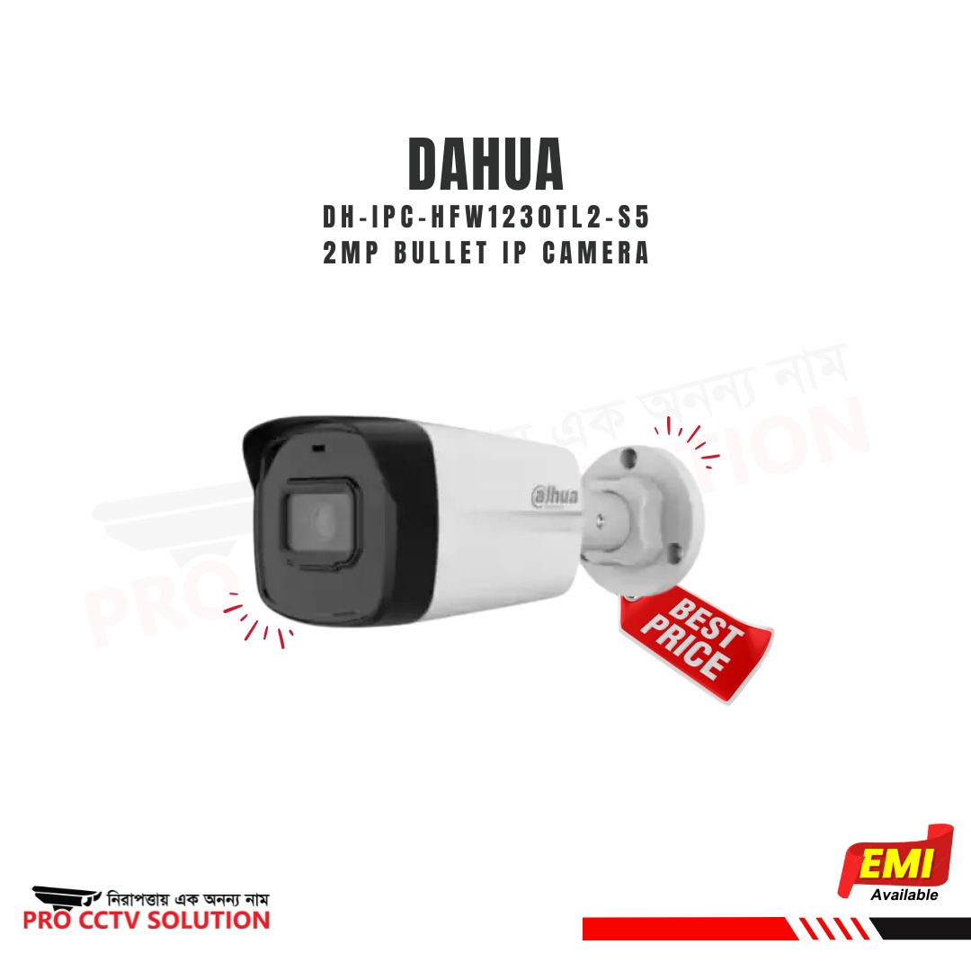 Camera IP DAHUA IPC-HFW1230S1P-S5 hồng ngoại 2.0 Megapixel- Hàng chính hãng