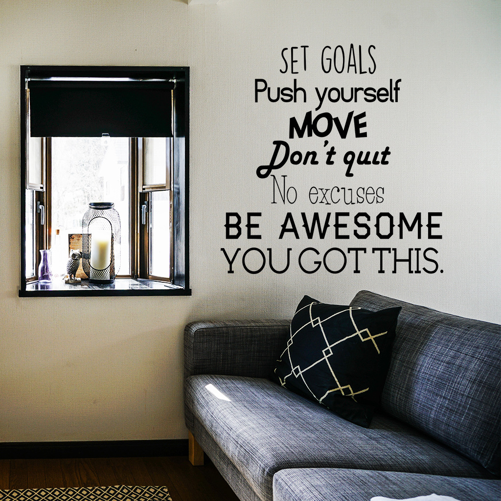 Decal tiếng anh dán trang trí văn phòng thông điệp hay, ý nghĩa, tạo động lực - YOU GOT THIS (58 x 56 cm)