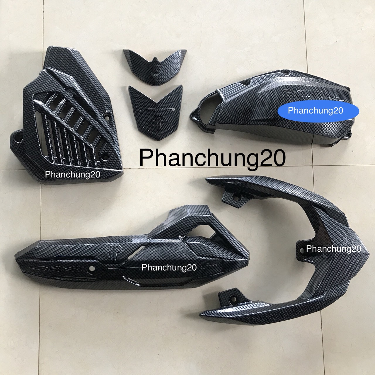 COMBO ỐP PHỤ KIỆN TRANG TRÍ DÙNG CHO XE AB 2016 2017 2018 2019 CACBON