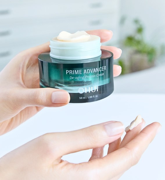 Kem dưỡng chống lão hoá, rạng rỡ da OHUI Prime Advancer De-Aging Protein Cream 50ml