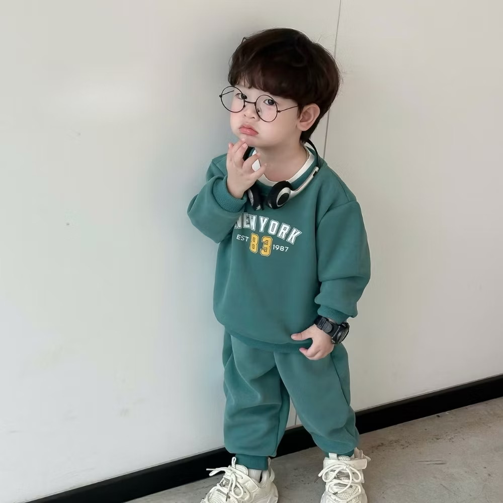 Set Bộ Áo Nỉ Dài Tay Quần NewYork Từ 1-8 TuổI Dành Cho Bé Trai