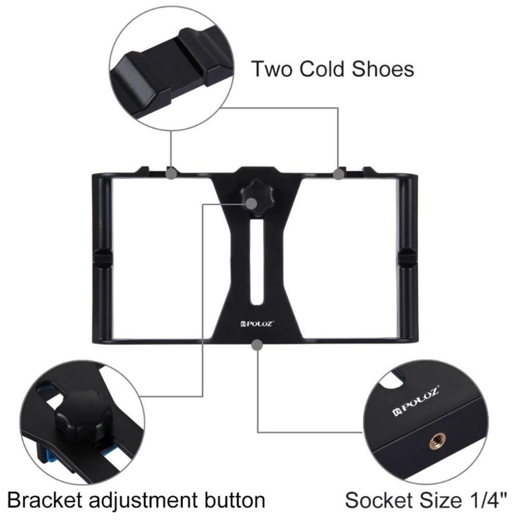 Camera Cage Stabilizer Mobile Phone Video Rig Fill Light Holder Bracket
