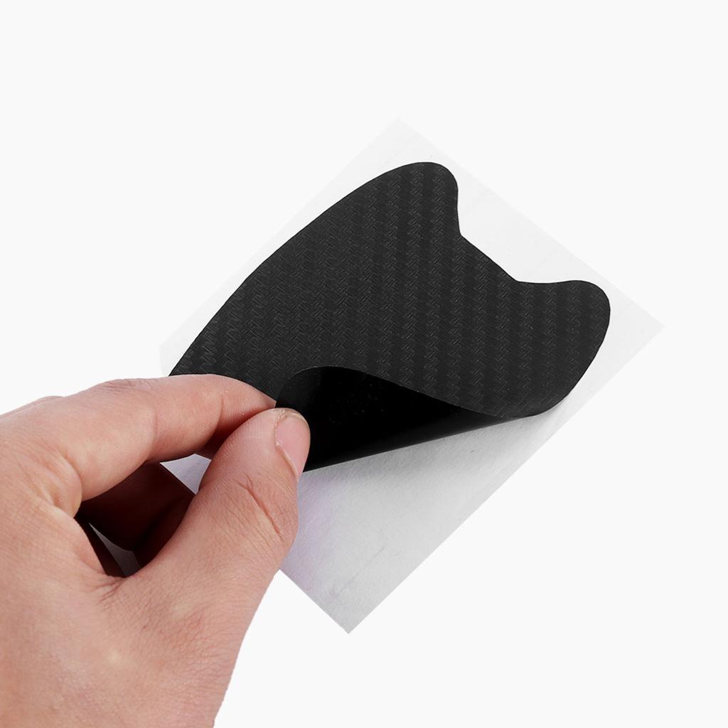 4 Pcs Carbon Fiber Anti Scratch Car Door Handle Protective Film