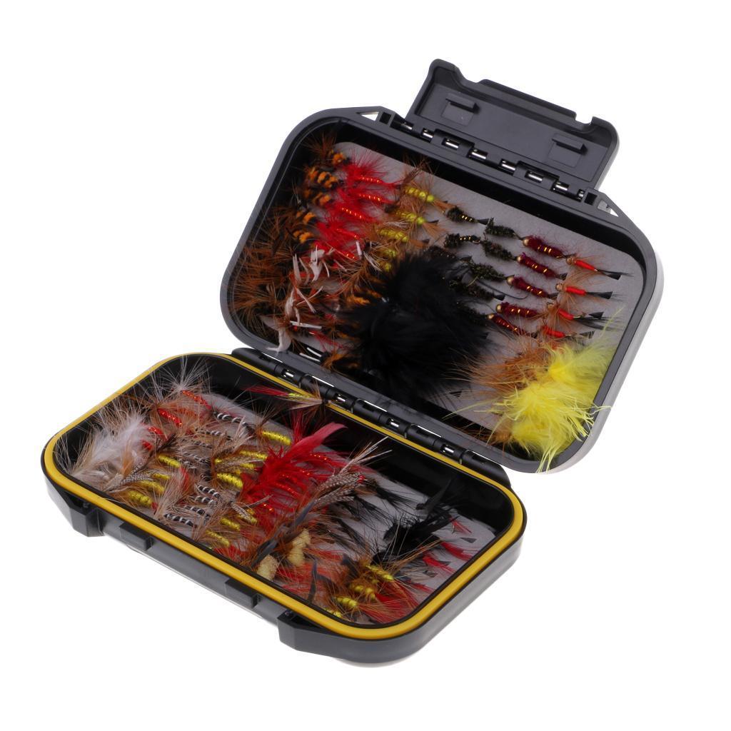 120pcs Different Style Fly Fishing Lure Flies Set Artificial Insect Baits Trout Fly Fishing Hooks