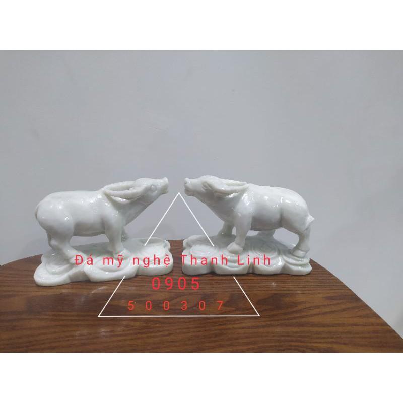 Tượng con trâu đá tự nhiên nhiều màu sắc