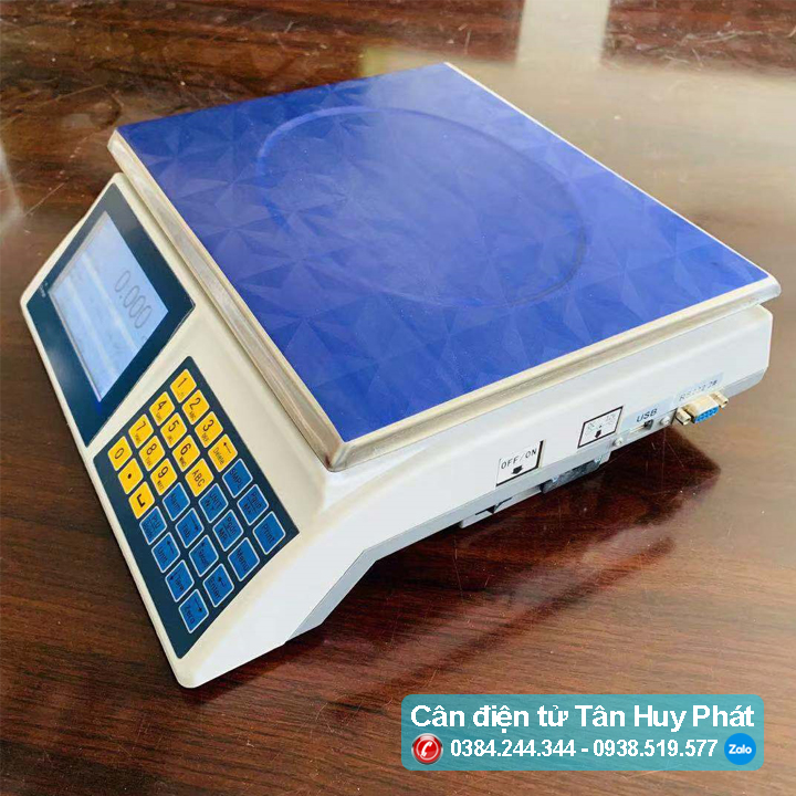 Cân điện tử TPS DS 3kg/ 6kg/ 15kg/ 30kg, Màn hình LCD nền xanh dễ quan sát, Pin sạc dùng 80h liên tục, Lựa chọn kết nối