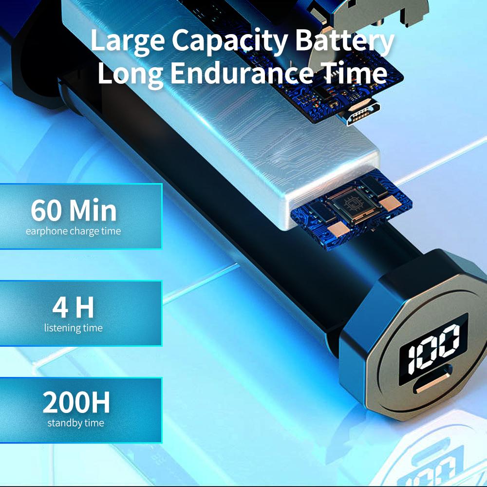 Tai nghe C1 không dây với màn hình hiển thị nguồn LED thiết kế nhỏ cho thể thao / phương tiện Android / IOS