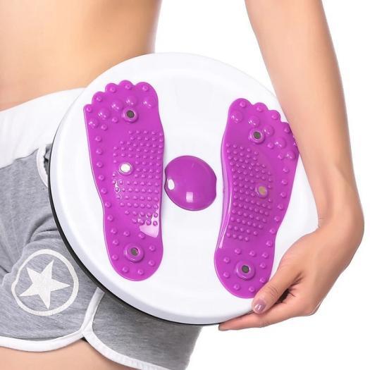 Đĩa xoay eo tập thể dục 360 độ Waist Twisting độ-Bàn xoay eo đứng có hạt massage hình bàn chân tập cơ giảm cân, giảm mỡ