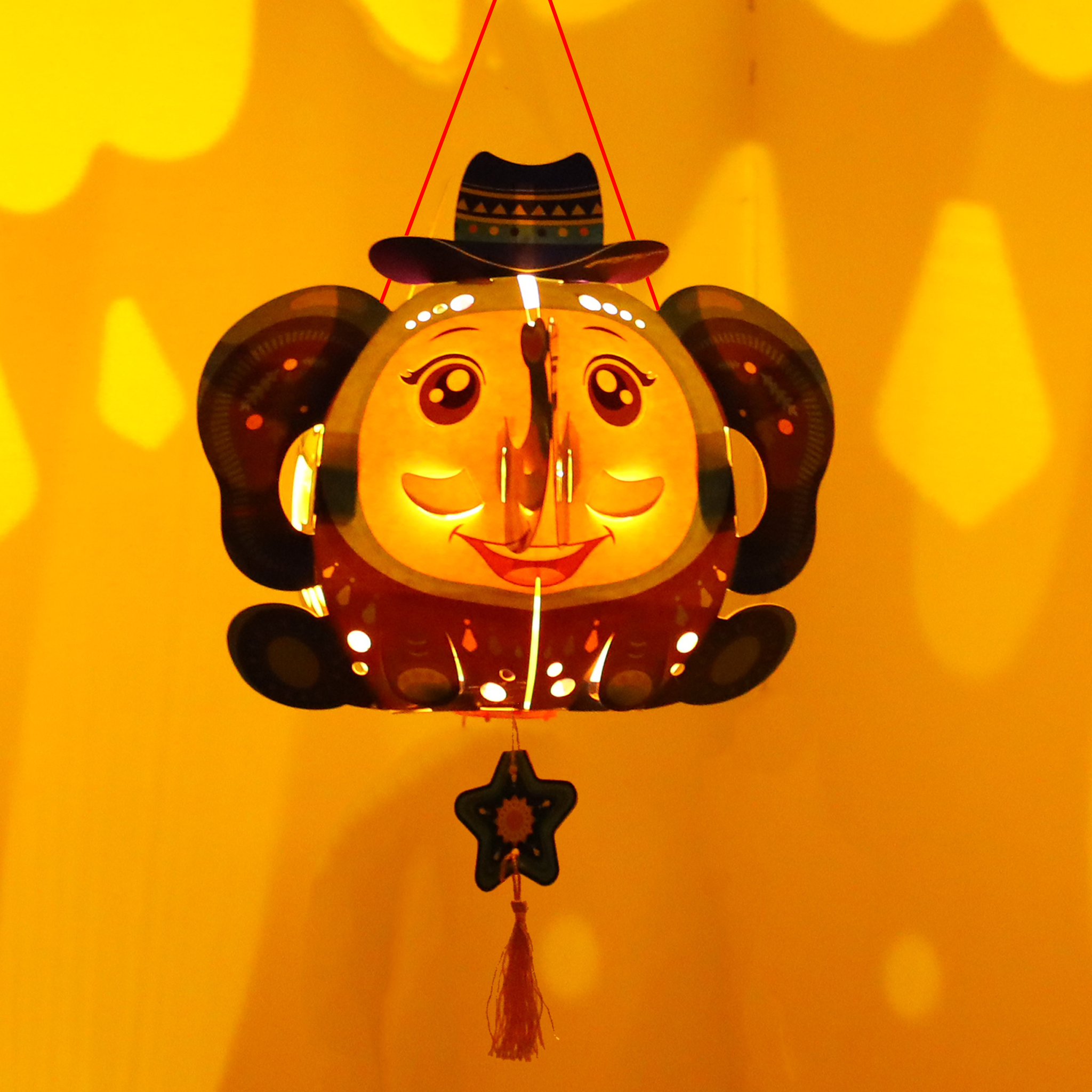Lồng đèn Trung Thu Happy Kibu - Lồng Đèn Kết Nối Sáng Tạo - Voi Thông Thái