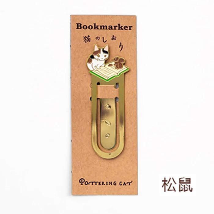 Bookmark chặn sách kim loại hình mèo  ngộ nghĩnh