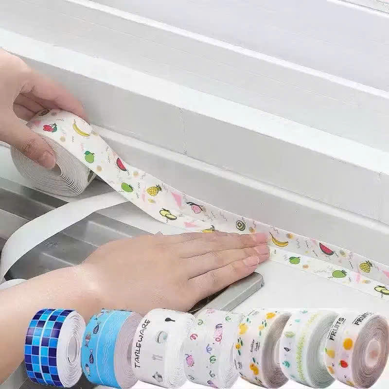 Băng Dính Dán Mép Tường Chống Thấm, Cuộn Băng Keo Dán Viền Bồn Rửa Chén &amp; Chậu Rửa Bát - HÀNG CHÍNH HÃNG MINIIN