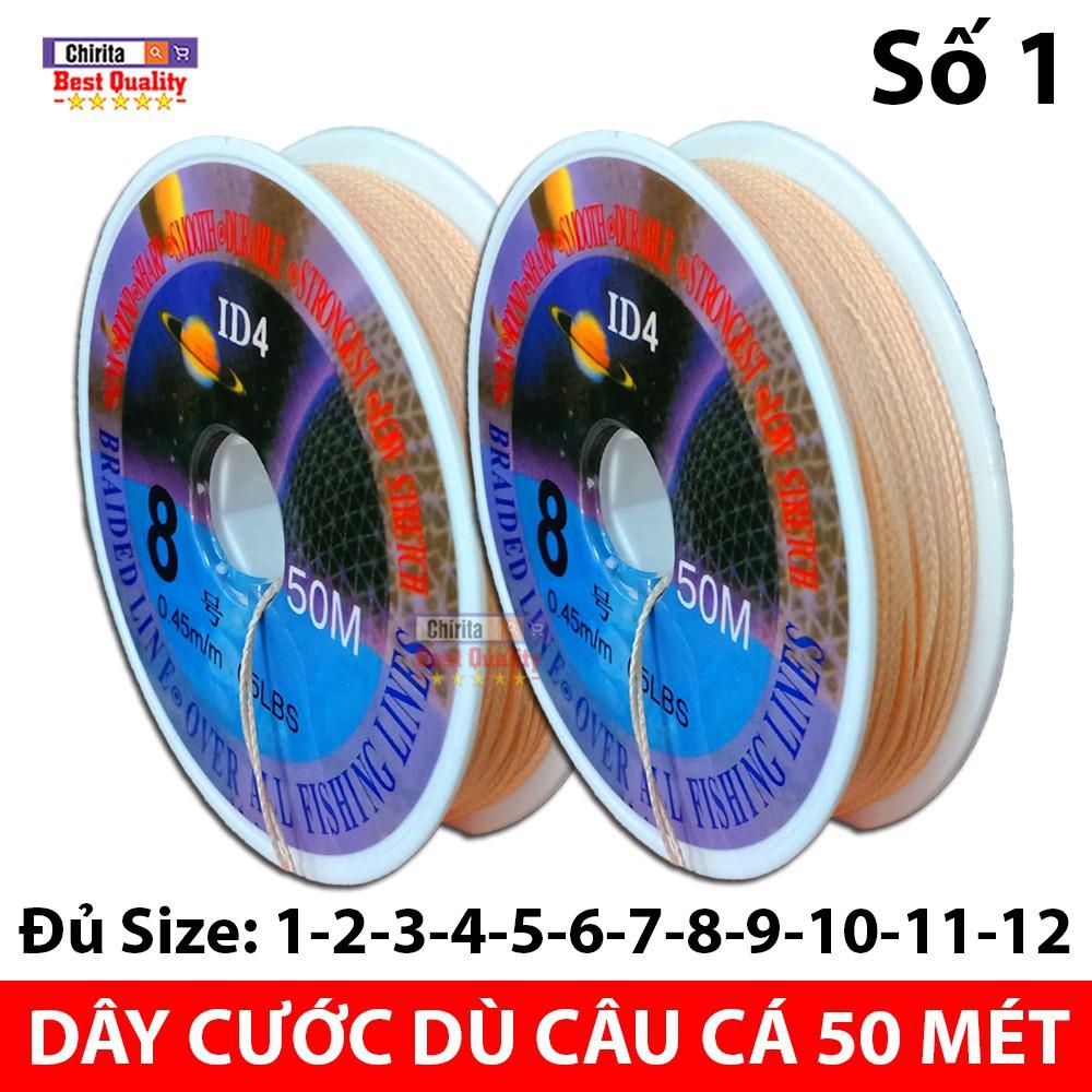 Dây Dù Câu Cá ID4 Dài 50 Mét - Đủ SIZE (buộc lăng xê