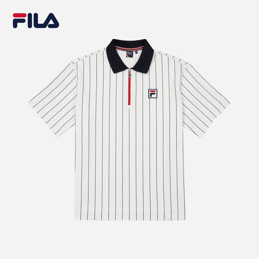 Áo thun tay ngắn thời trang unisex Fila White Line F Box - FS2TSF2311X-BOW