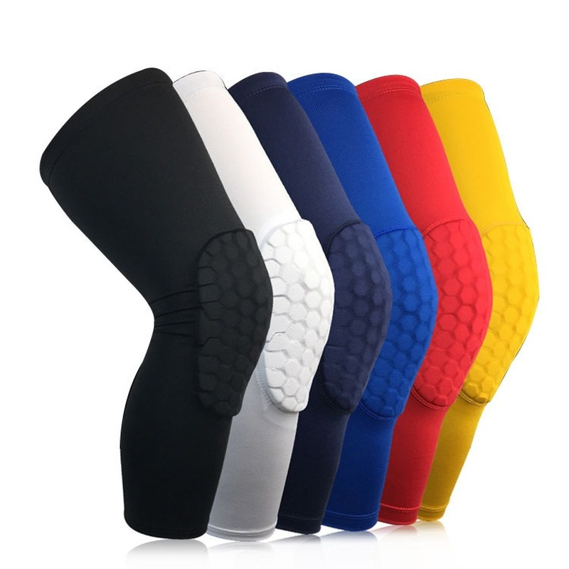 1 Bóng Rổ Miếng Lót Đầu Gối Tay Tổ Ong Nẹp Thun Kneepad Bảo Vệ Xương Bánh Chè Xốp Hỗ Trợ Hỗ Trợ Bóng Chuyền Color: White Size: L