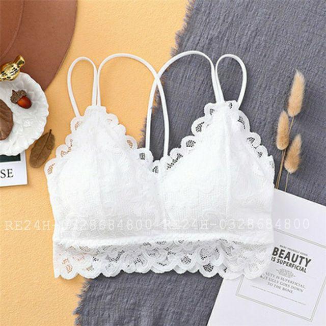 ÁO BRA REN TIỂU THƯ DÂY CHÉO MỀM MẠI GỢI CẢM