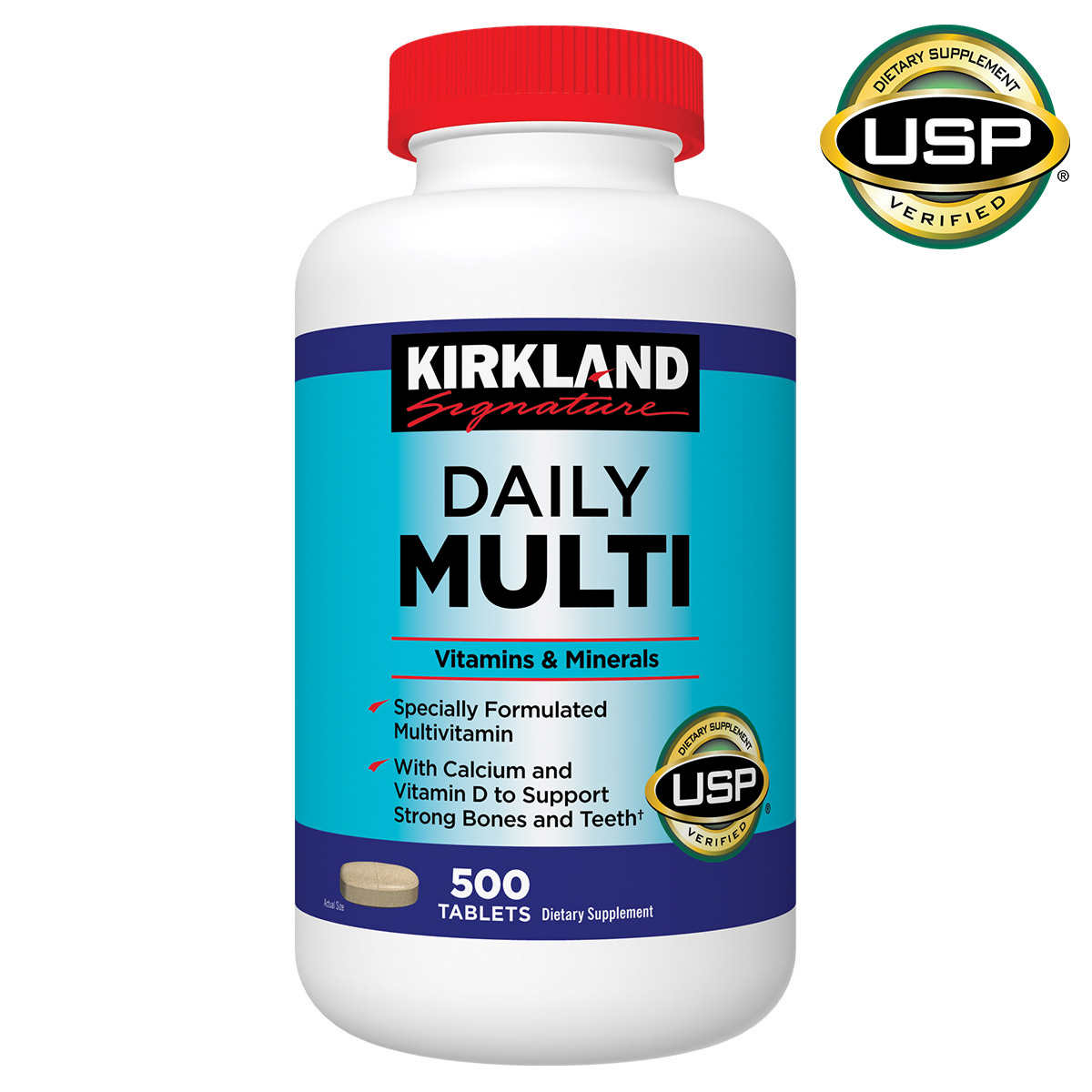 Vitamin tổng hợp cho người dưới 50 tuổi Kirkland Signature Multivitamin Bổ sung khoáng chất cho cả nam và nữ, tăng cường hệ miễn dịch, giảm căng thẳng mệt mỏi - OZ Slim Store