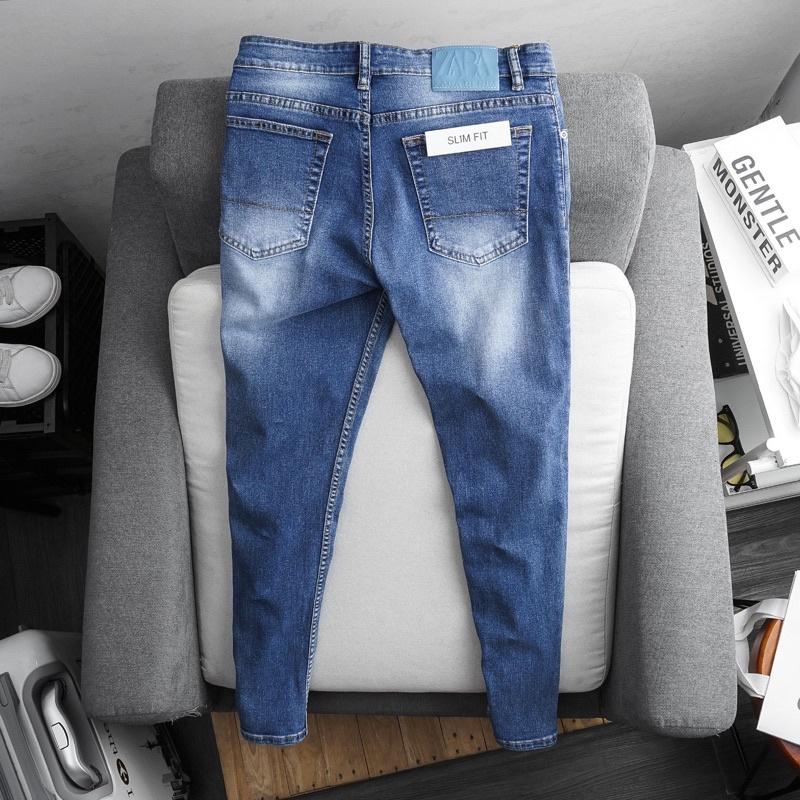 Quần jean nam xanh nhạt hàng cao cấp VNXK co giãn slimfit