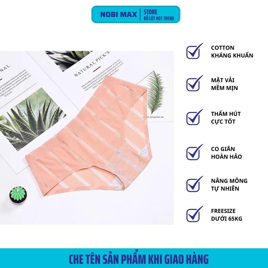 Quần Lót Nữ Su Đúc Kẻ Sọc, Quần chip Su Đúc Kháng Khuẩn Cao cấp Siêu Đẹp - Nobimax TS DL 219