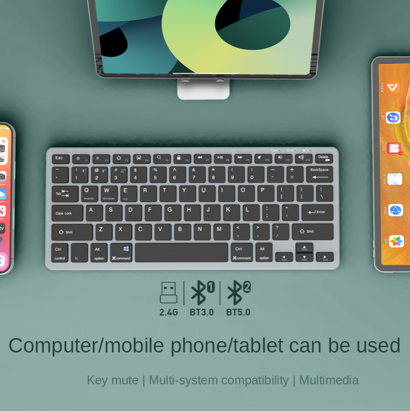 Mới Bàn Phím Không Dây Cho IPad Bàn Phím Cho IPad Air Bàn Phím Bluetooth Cho Apple Xiaomi Samsung Android Windows Máy Tính Bảng IOS