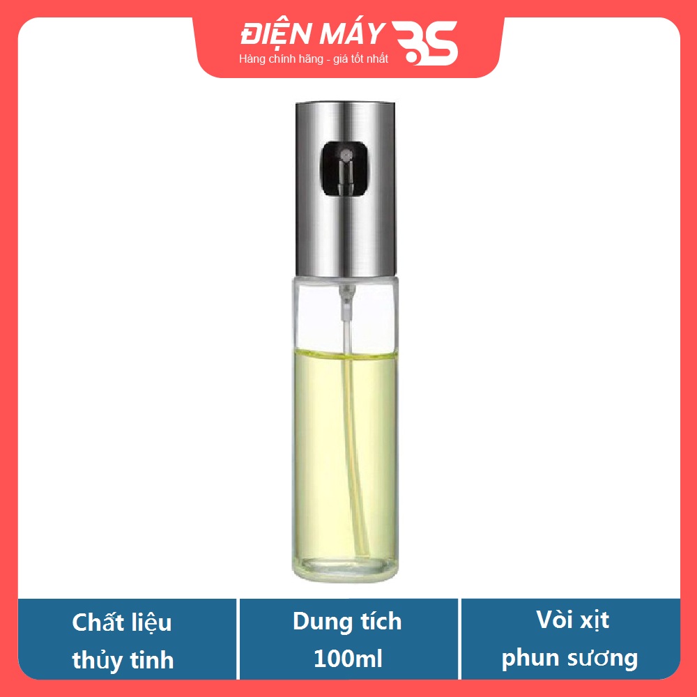 Bình xịt dầu ăn dạng phun sương, dung tích 100ml, bình thuỷ tinh an toàn