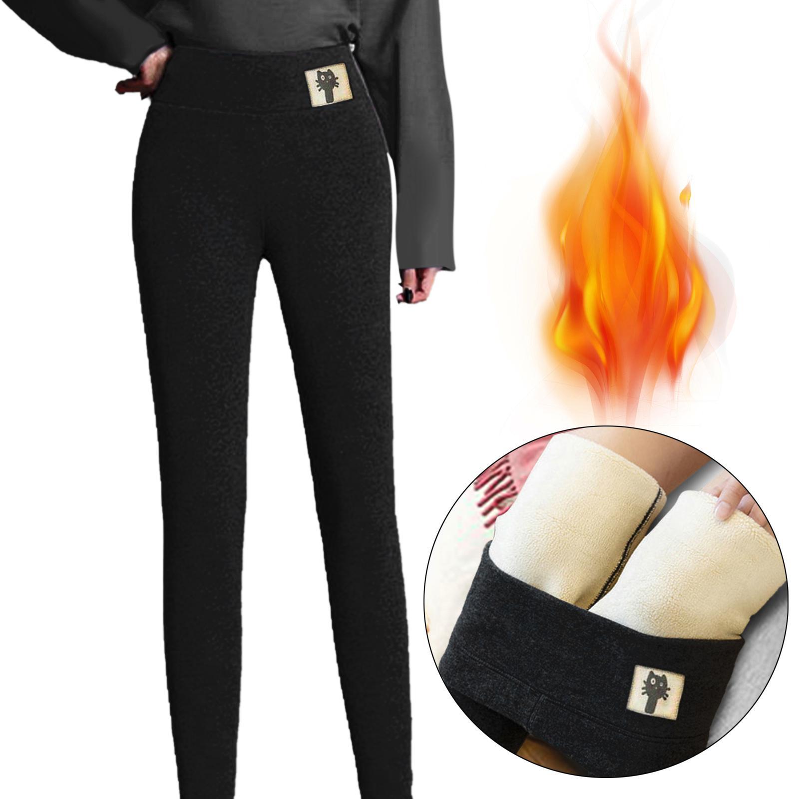 Women Fleece Lined Leggings Thick Cashmere Tights High Waisted Legging Women Leggings Workout Running Winter