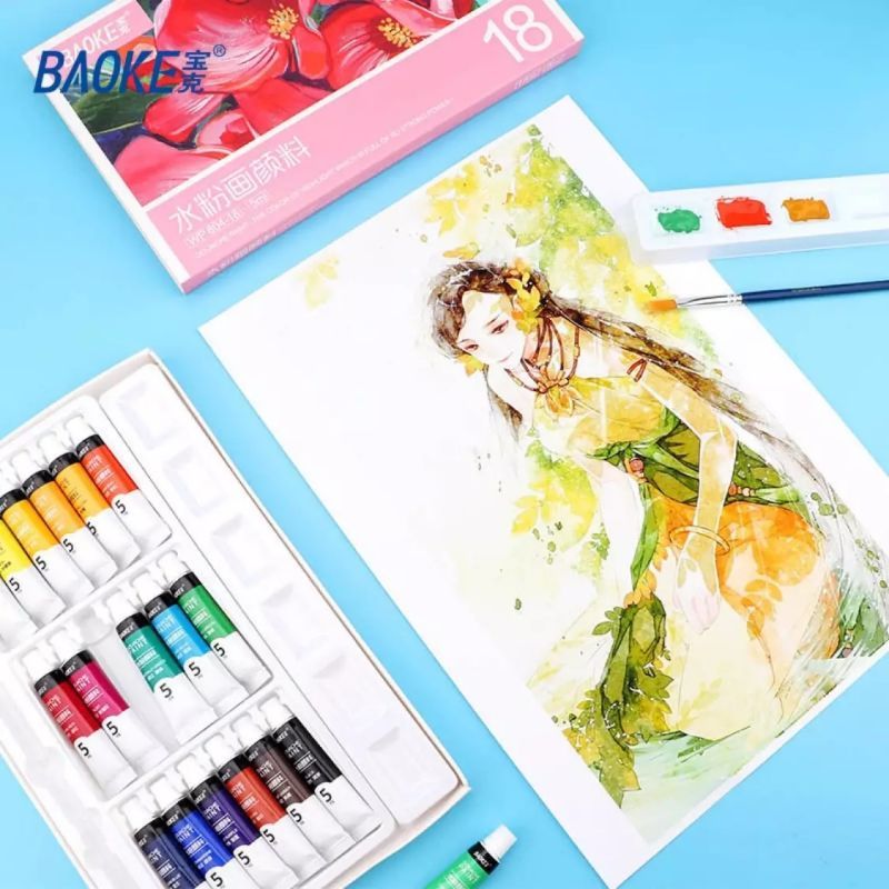 Màu nước Acrylic 18 màu Baoke 804-18