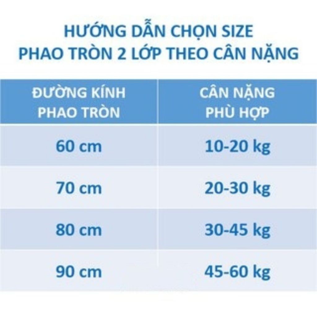 Phao bơi hình tròn cho bé an toàn 2 lớp dày dặn 60 cm - Họa tiết ngẫu nhiên