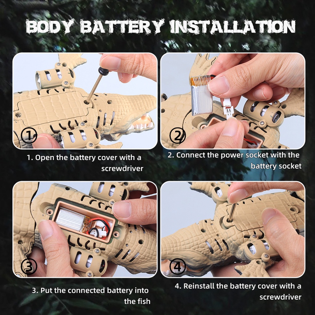 Cá Sấu Xanh Ghi-Nê Điều Khiển Từ Xa Croc Under Toy