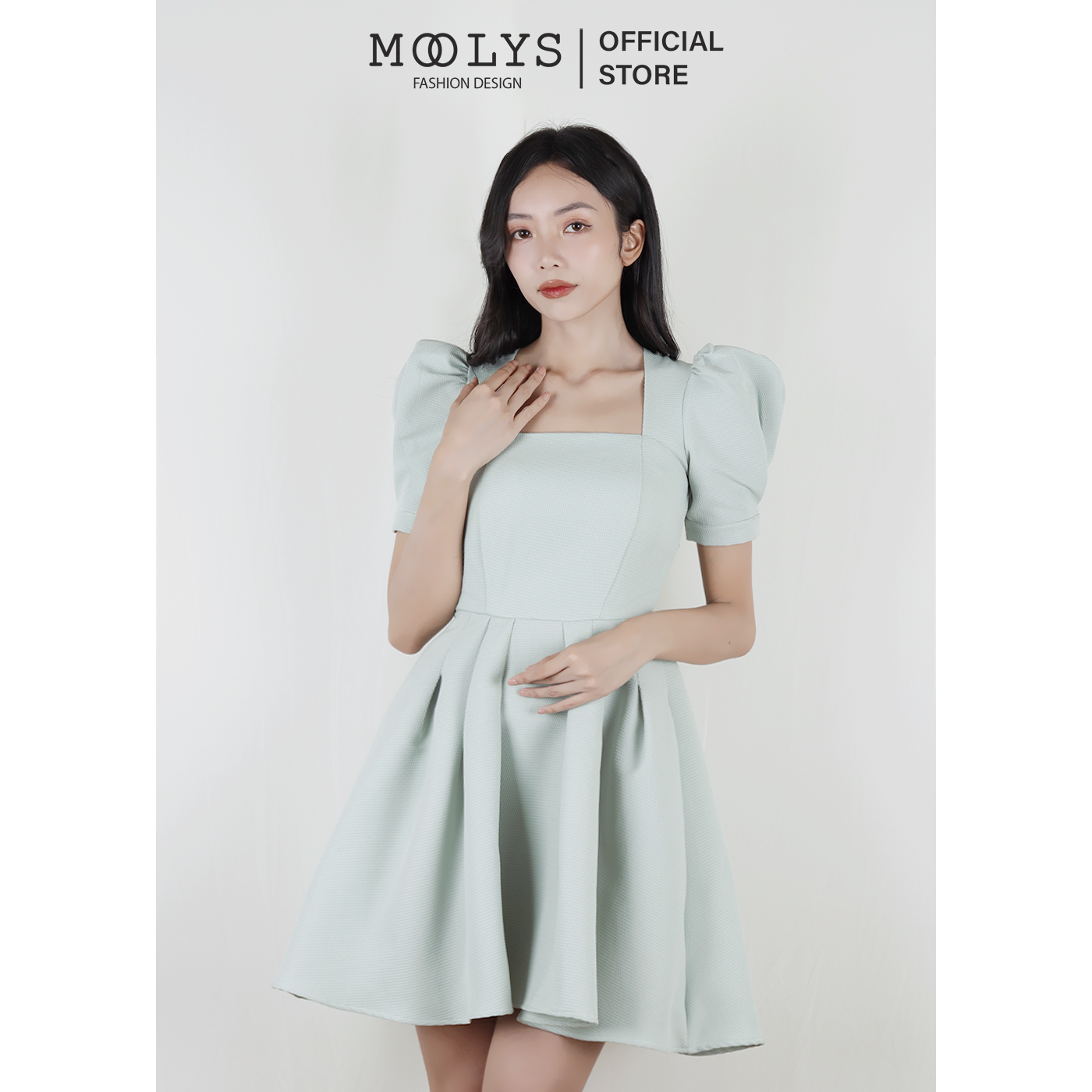 Đầm xoè dự tiệc tay phồng Moolys MD008