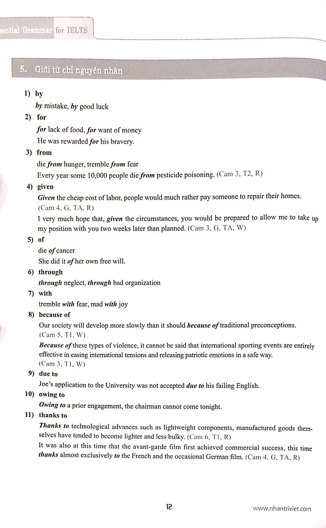Essential Grammar For IELTS (Tái Bản)